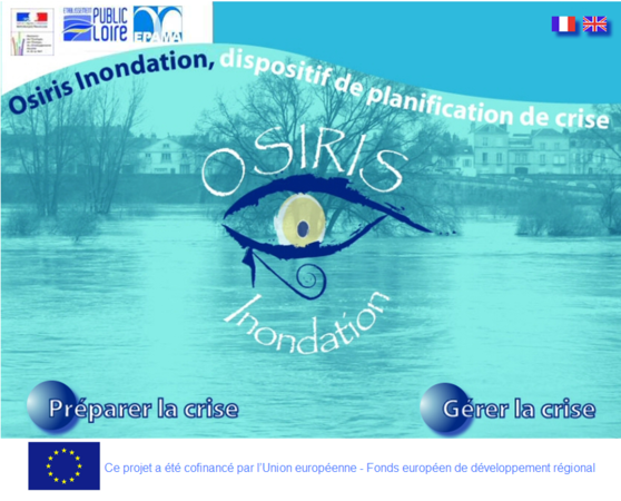 page d'accueil du logiciel