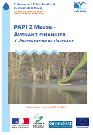 Première de couverture de l'avenant au PAPI 2019